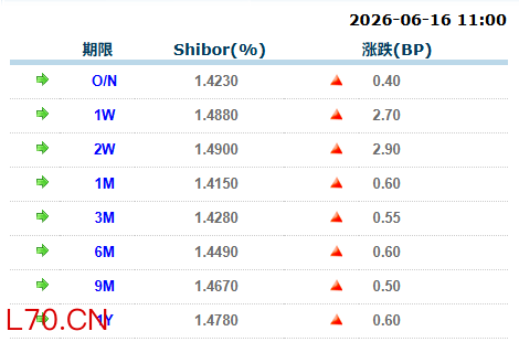 货币市场日报：6月16日