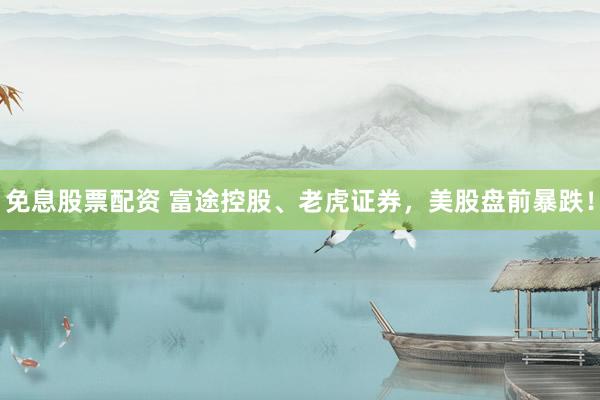 免息股票配资 富途控股、老虎证券，美股盘前暴跌！